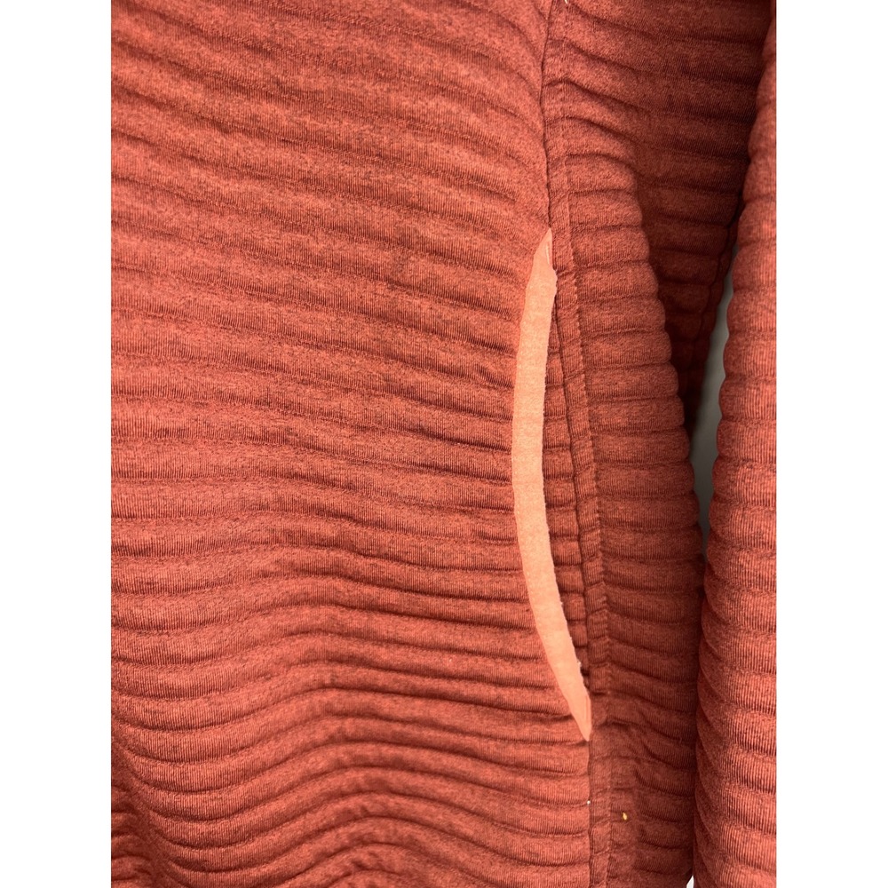 L.L. Bean Airlight Red/Brown Fall Neutral Quilted Color Snap Pullover Women XL - Picture 3 of 8